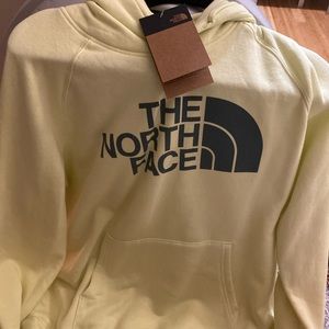 neon yellow green hoodie from north face